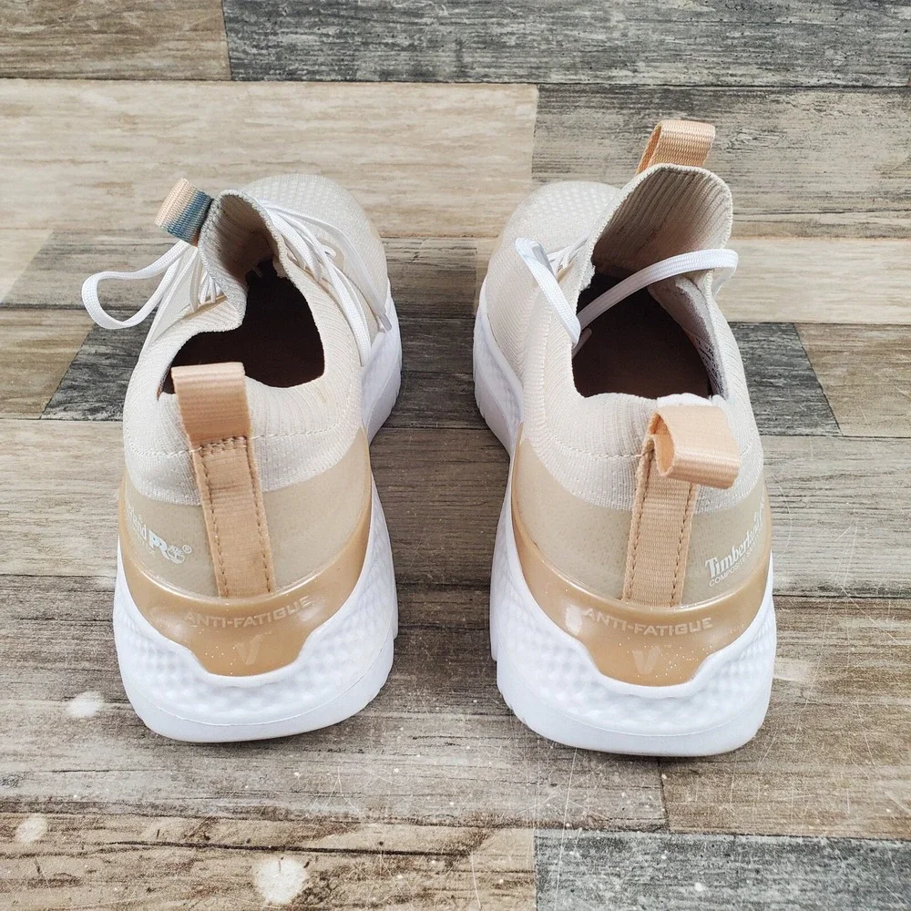 Timberland Pro Setra Safety Shoes Womens Sz 7 Beige Color Anti Fatigue
